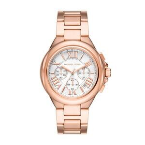 Michael Kors Women's Camille Chronograph Rose Gold Stainless Steel Watch 43mm